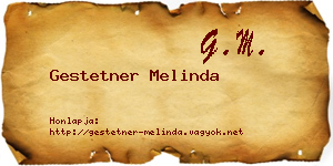 Gestetner Melinda névjegykártya