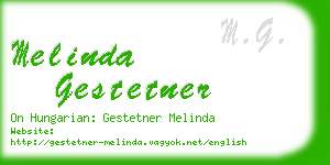 melinda gestetner business card